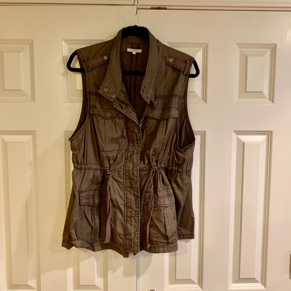 Olive green vest
